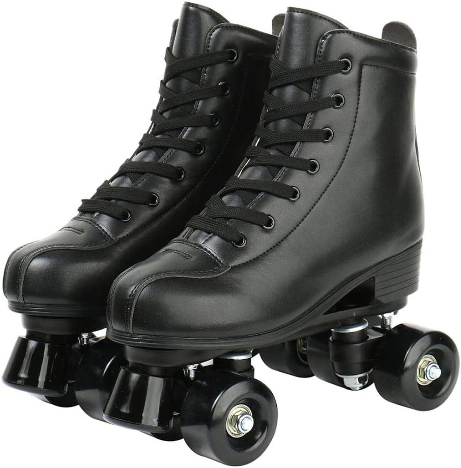 XUDREZ Double Row Adjustable Leather High-Top Roller Skates