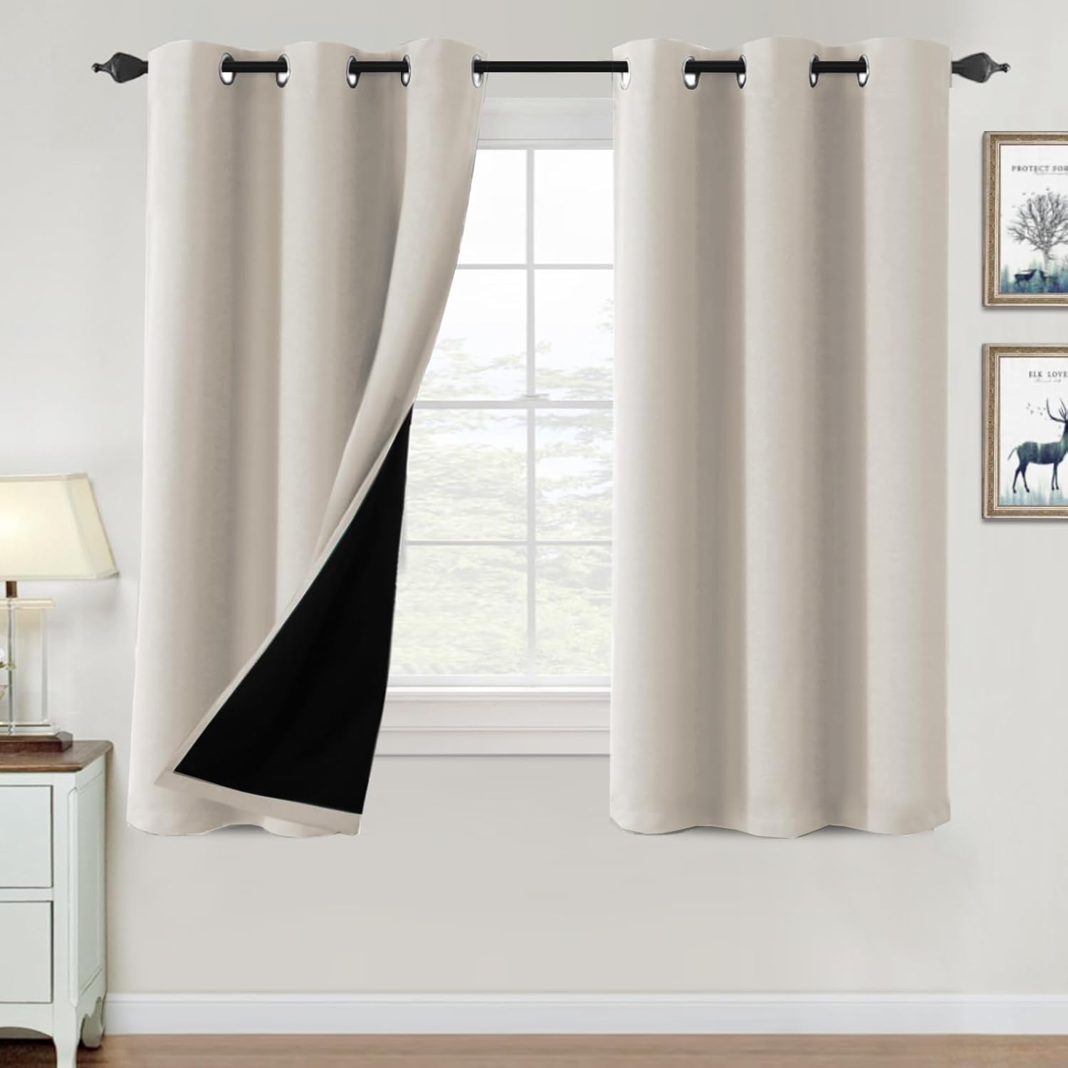 H.VERSAILTEX 100% Blackout Curtains for Bedroom and Living Room