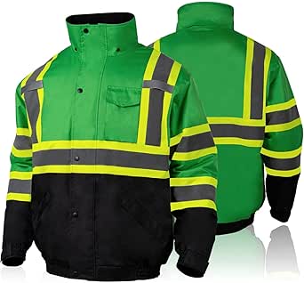 FONIRRA High Visibility Safety Bomber Jackets with Fleece Liner