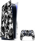Carbon Fiber Gaming Skin for PS5 Bundle - Black Modern Camo