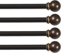 Kenney Chelsea Ball End Curtain Rod Set for Windows 28 to 48 in