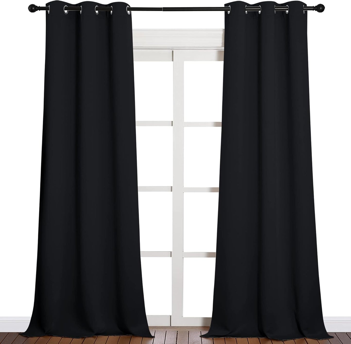 NICETOWN Black Out Curtain Panels for Halloween Home Decor