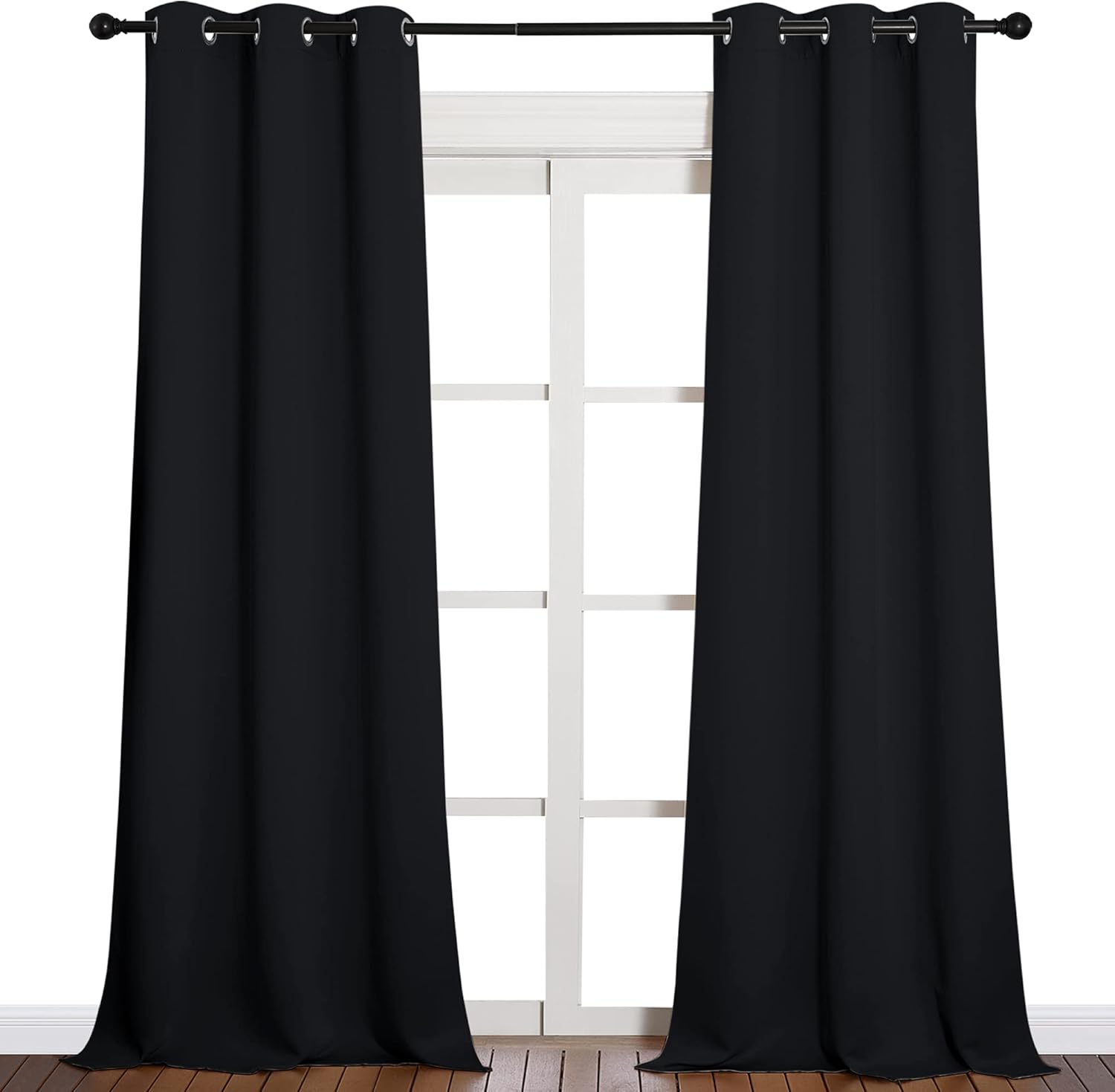 NICETOWN Black Out Curtain Panels for Halloween Home Decor