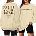 Faith Over Fear: Oversized Christian Sweater