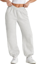 V Crossover Waist Sweatpants Baggy Y2K Jogger Pants - Cozy Fleece