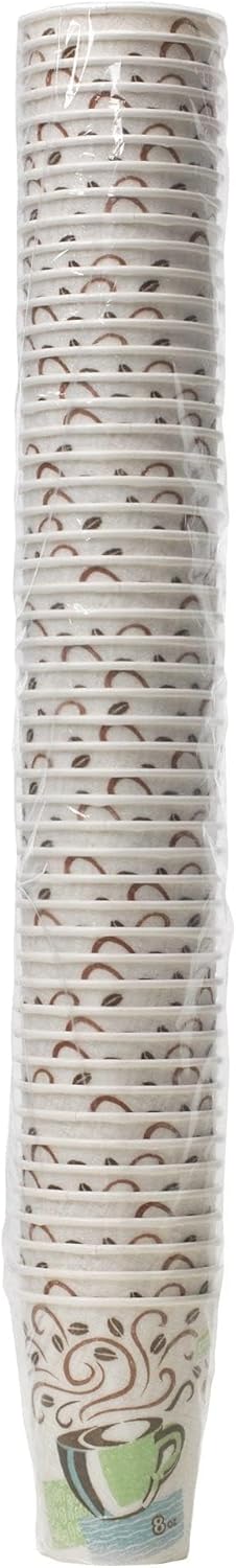 Dixie 8 oz. PerfecTouch Hot Cups - Coffee Dreams Design