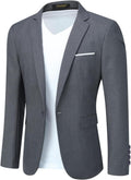 Cloudstyle Men's One Button Slim Fit Sport Coat - Polyester Blazer
