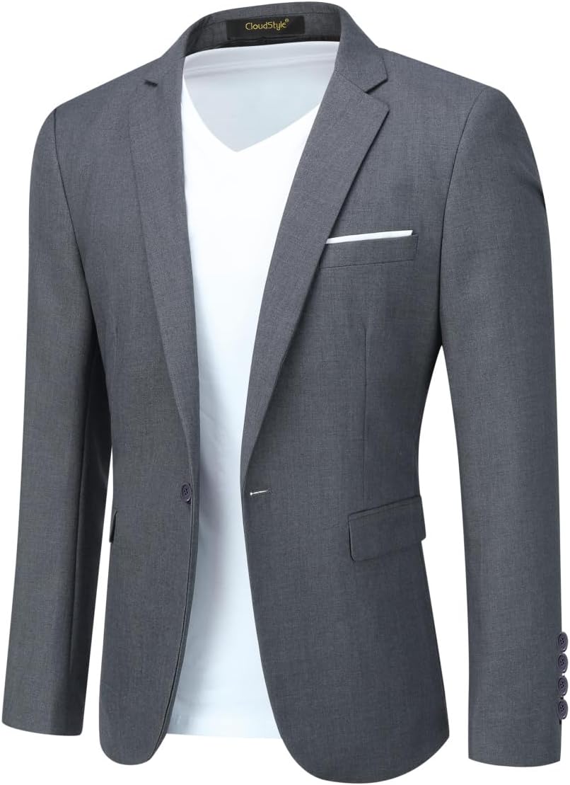 Cloudstyle Men's Suit Jacket One Button Slim Fit Sport Coat