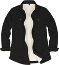 ThCreasa Womens Sherpa Lined Flannel Jacket with Hand Pockets