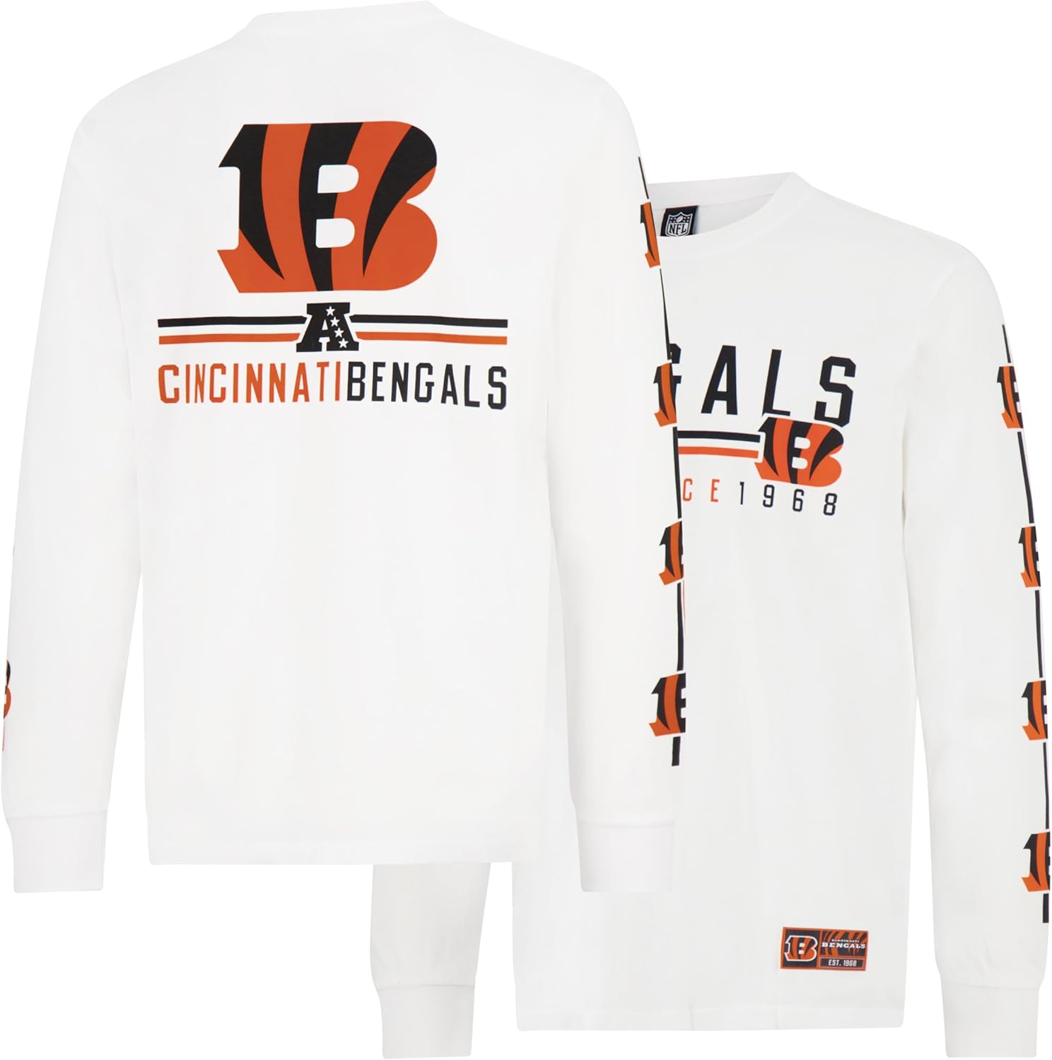 Ultra Game Men's NFL Official Long Sleeve T-Shirt for Fans