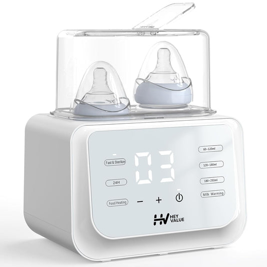 HEYVALUE 8-in-1 Baby Bottle Warmer - Fast, Accurate Temp Control