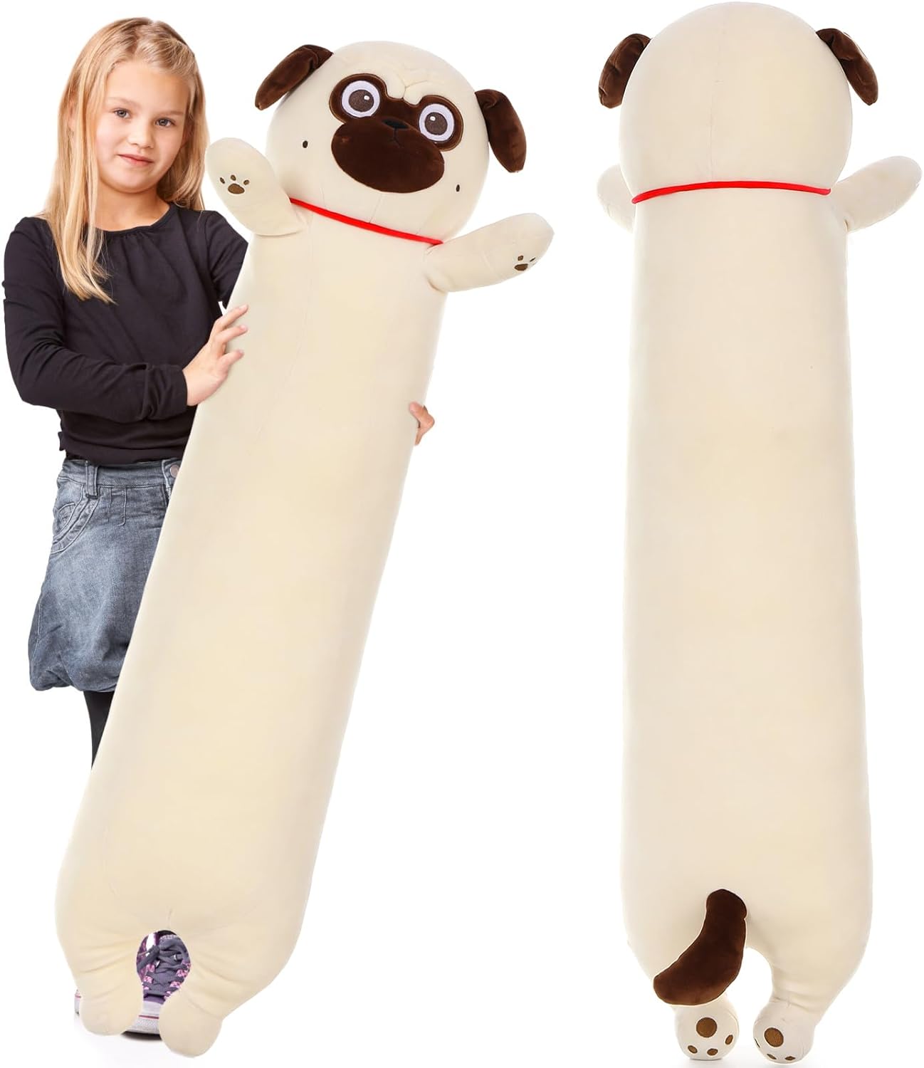 MaoGoLan Pug Stuffed Animal for Pug Lovers - 43 in Plush Pillow