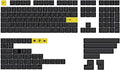 Cherry Profile Dye Sub Keycap Set Thick PBT Black Yellow - Gentleman