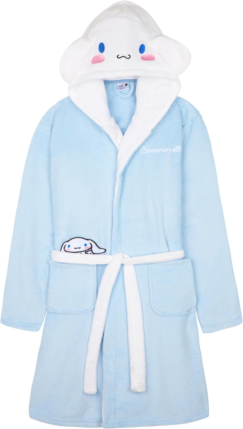 Hello Kitty Fleece Hooded Bath Robe for Girls and Teens