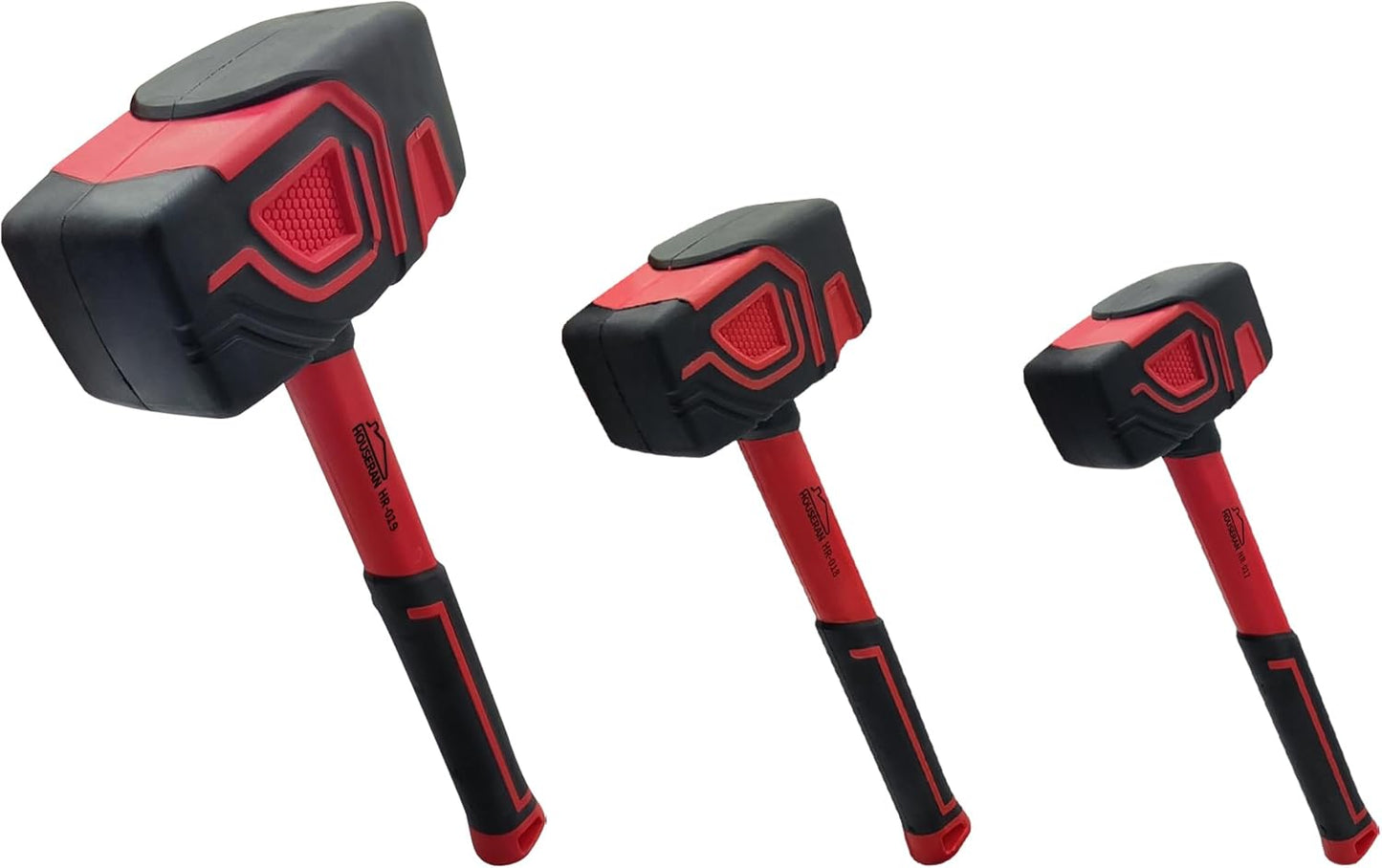 3-Piece Rubber Mallet Set for Flooring & Soft Blow Tasks