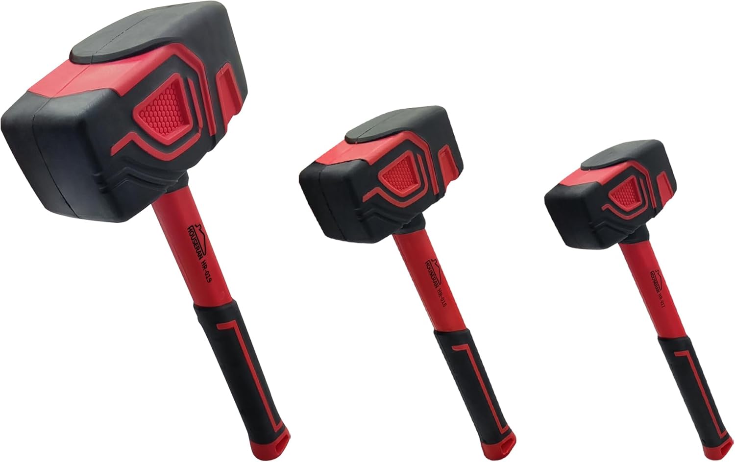 3-Piece Rubber Mallet Set for Flooring & Soft Blow Tasks
