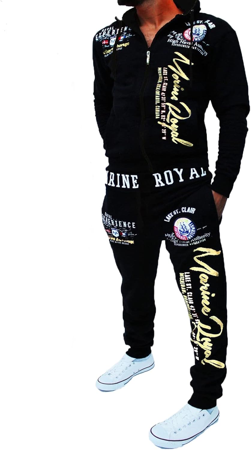 HHGKED Men's Casual Tracksuit Set for Comfortable Daily Wear