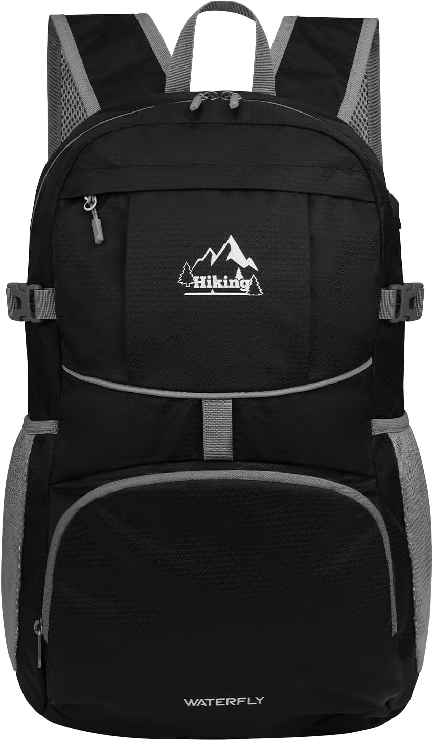 WATERFLY Hiking Foldable Daypack Backpack: Lightweight 25/35L