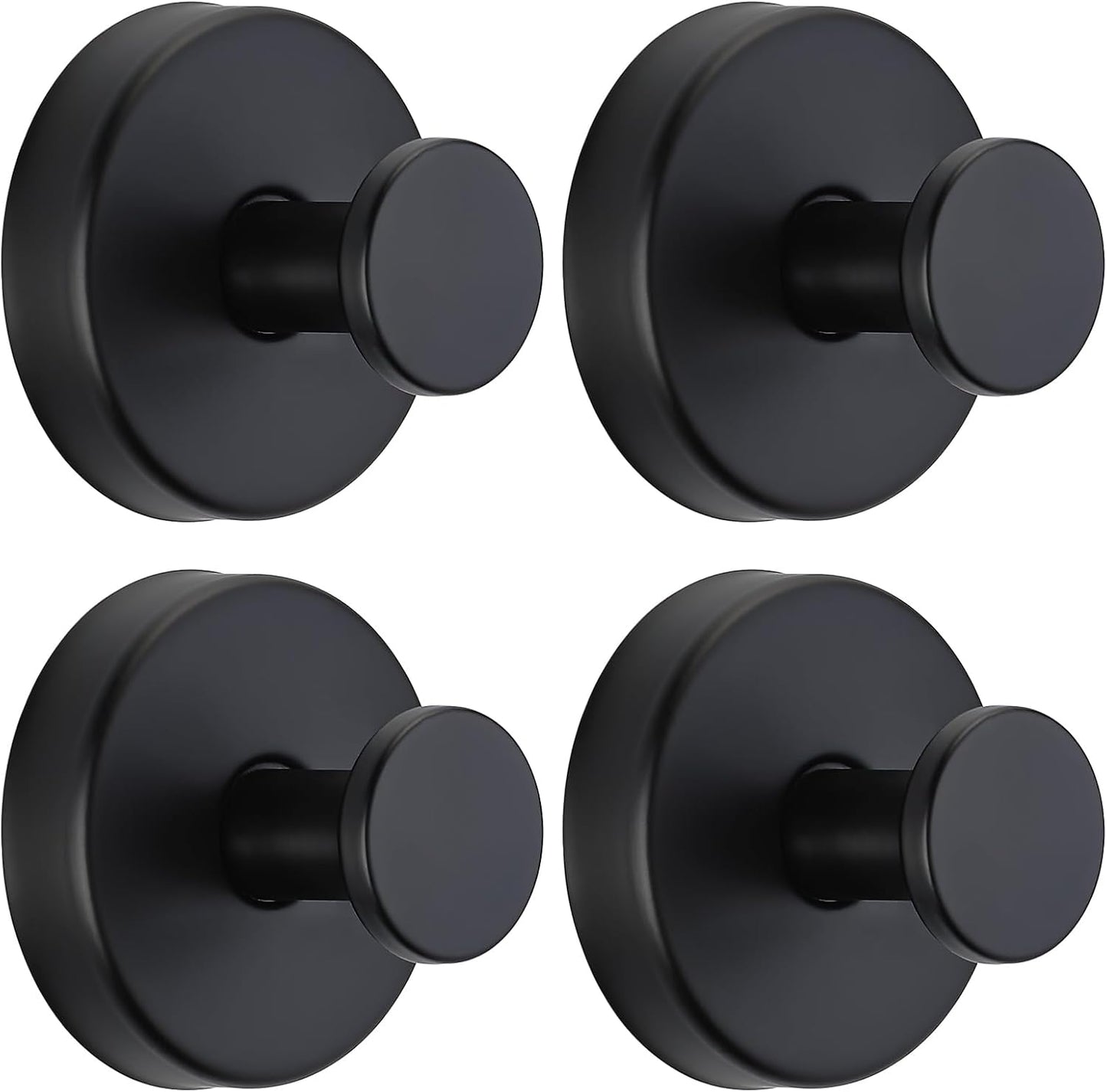 Suction Cup Hooks for Shower - No-Drill Bathroom Hooks in Matte Black