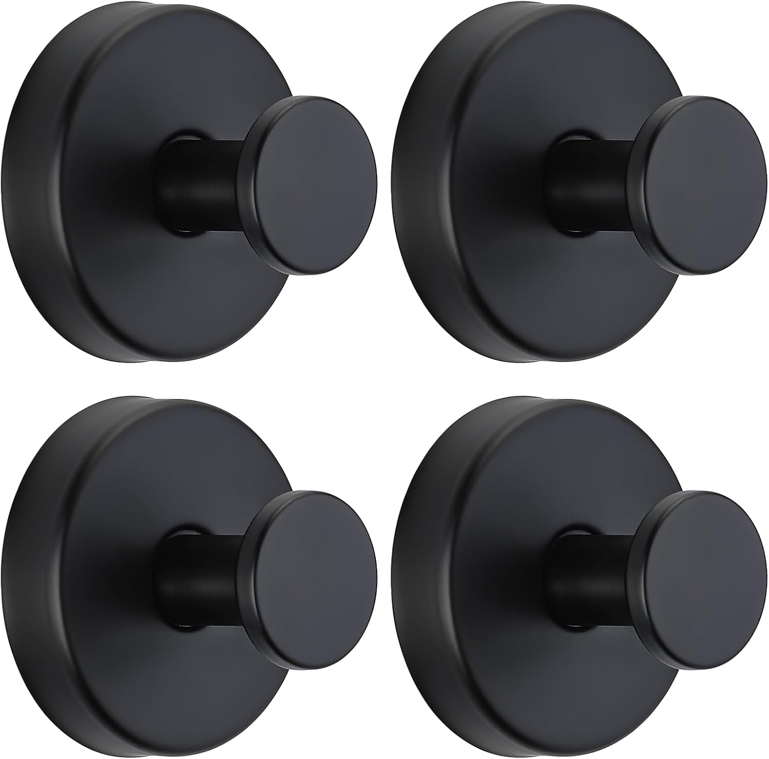 Suction Cup Hooks for Shower - No-Drill Bathroom Hooks in Matte Black