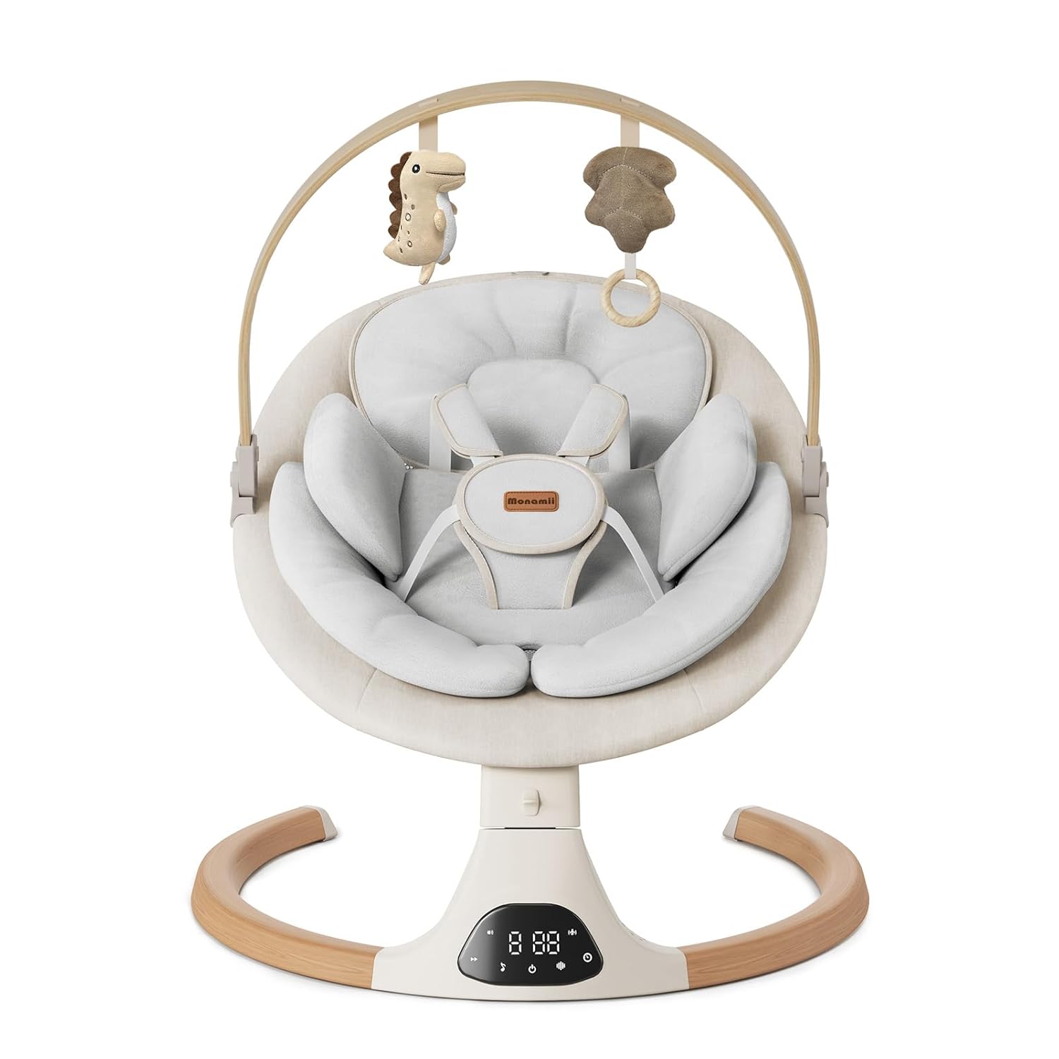 Monamii Bluetooth Baby Swing - 5 Speeds, Remote Control