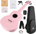 Electric Concert Ukulele 23in Carbon Fiber - Lightweight, Weatherproof