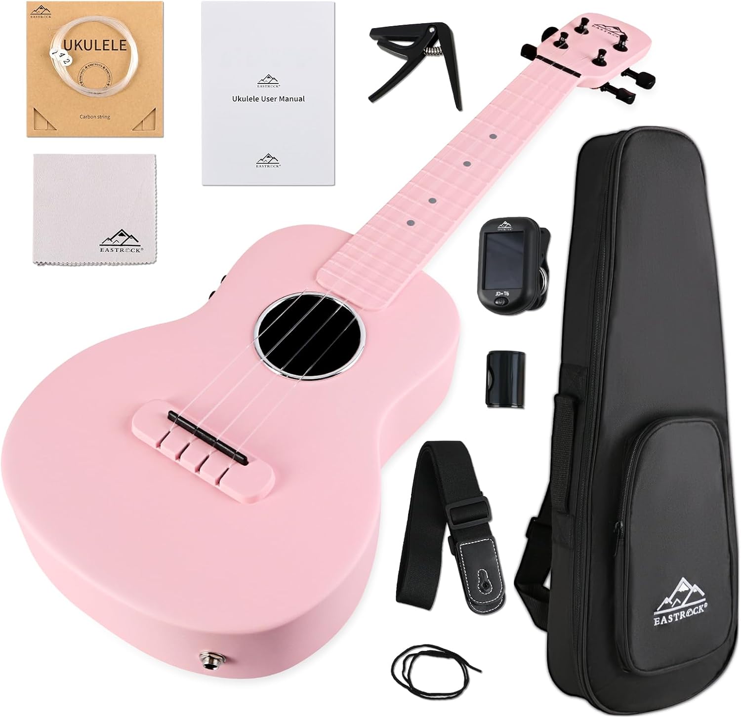 Eastrock Electric Concert Ukulele Kit - Perfect Combo for All Ages!