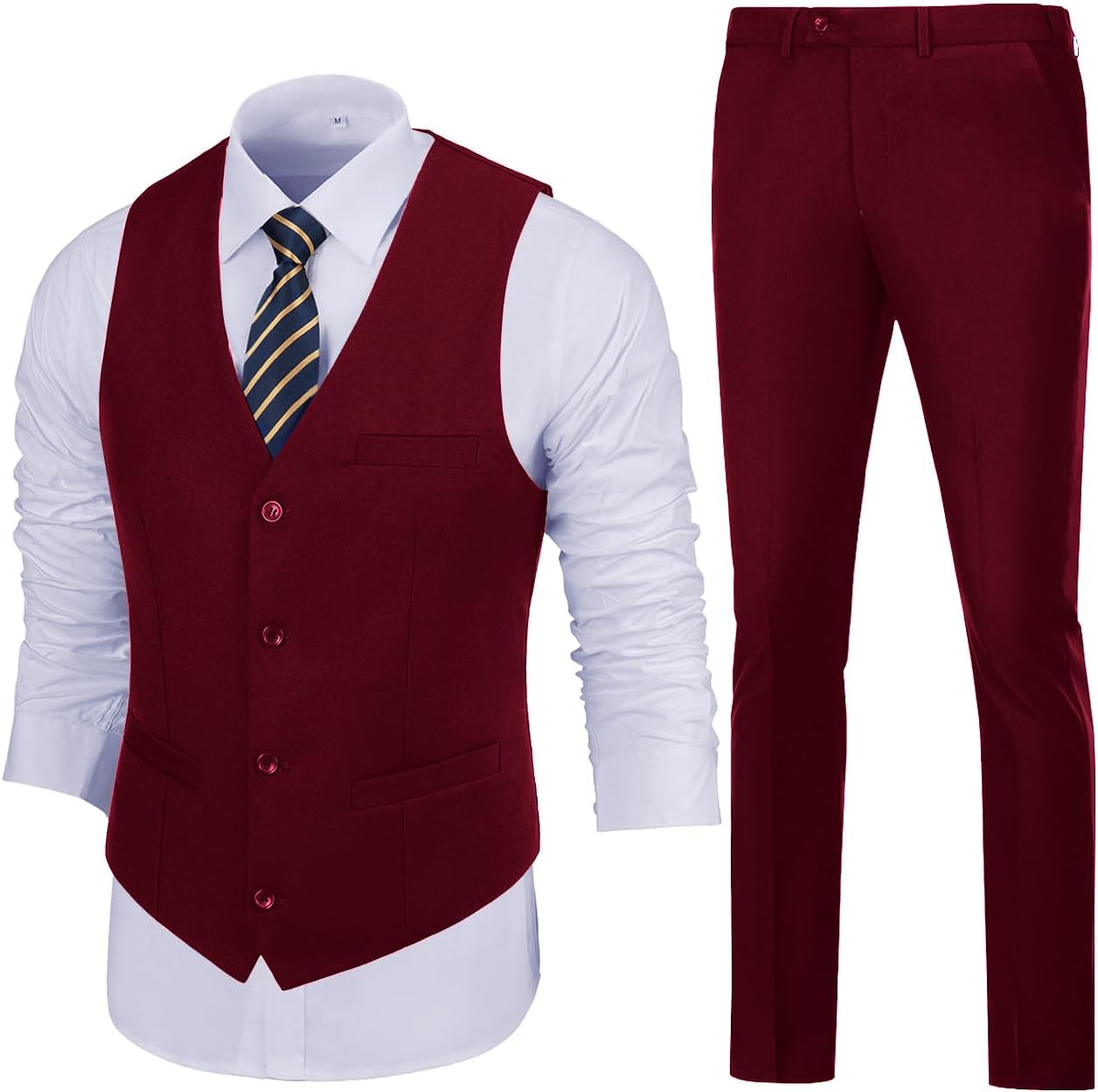 Mens Slim Fit 2 Piece Suit Set for Weddings and Formal Events