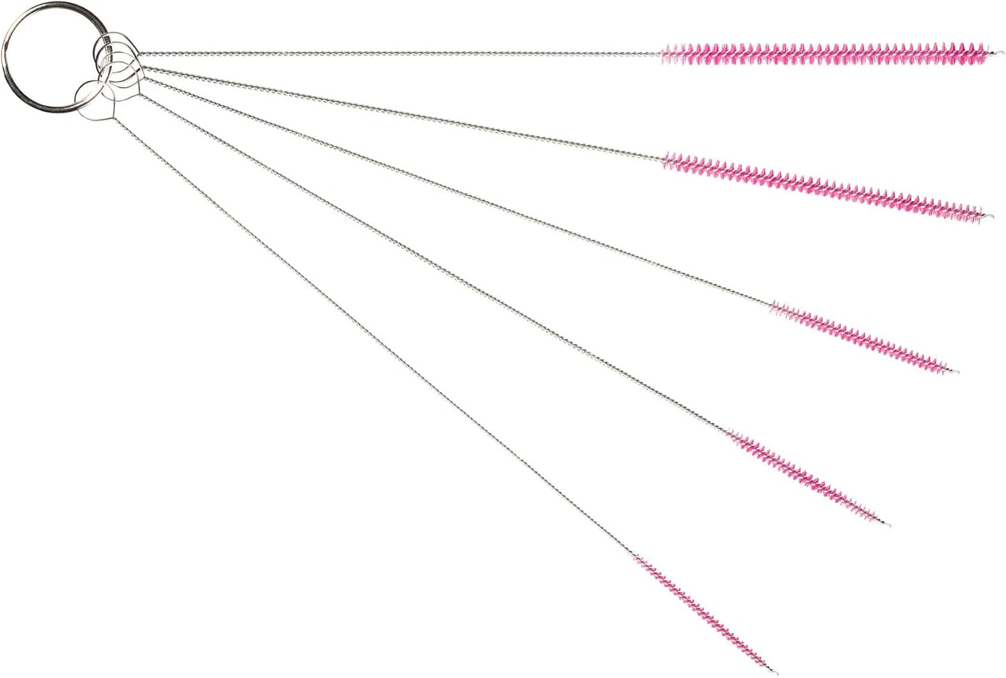 Professional Heavy Duty Tube Cleaning Brush Set - Flexible Handles, Small Pink Sizes - Ideal for Bottles, Straws, Pipes
