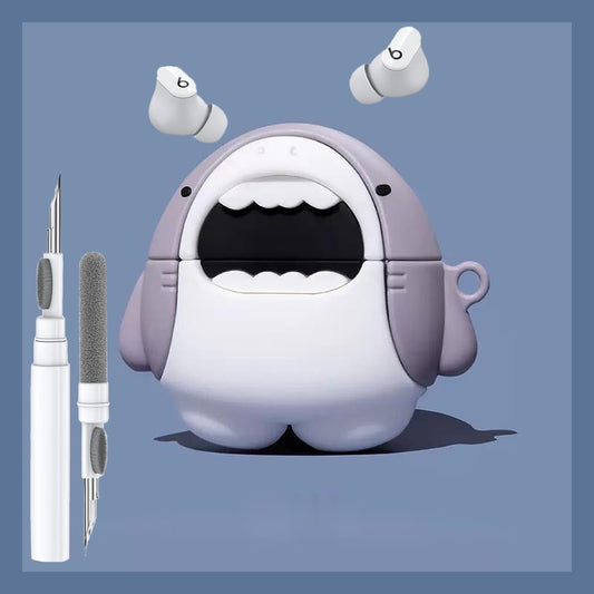 Cute 3D Cartoon Shark Case for Beat Studio Buds