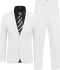 COOFANDY Mens 2 Piece Slim Fit Suit - Smart Formal Set