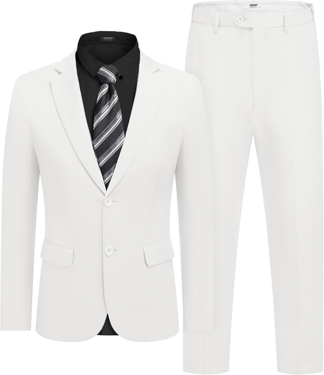 COOFANDY Mens 2 Piece Suit Slim Fit for Wedding and Business
