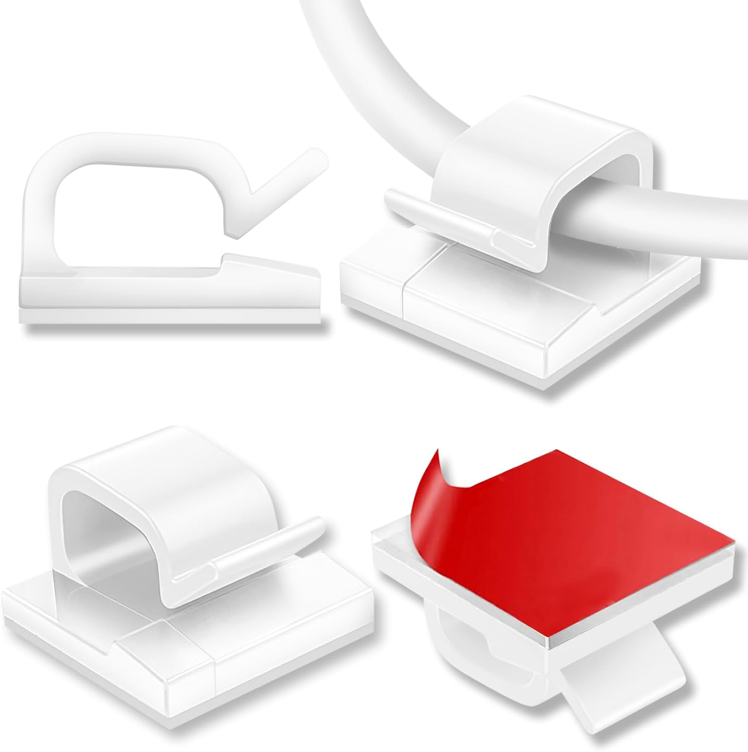 Wire Management made easy with 100 Pcs Cable Clips