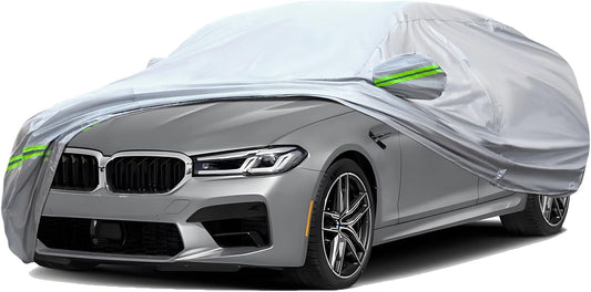Premium 6-Layers Full Car Cover for Sedan 188in-198in Protection