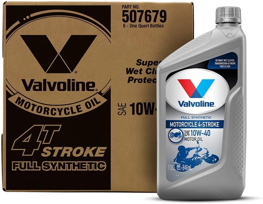 Valvoline 4-Stroke Motorcycle Full Synthetic SAE 10W-40 Motor Oil