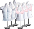 Male and Female Mannequin Torso Set for T-Shirt Display - Stackable