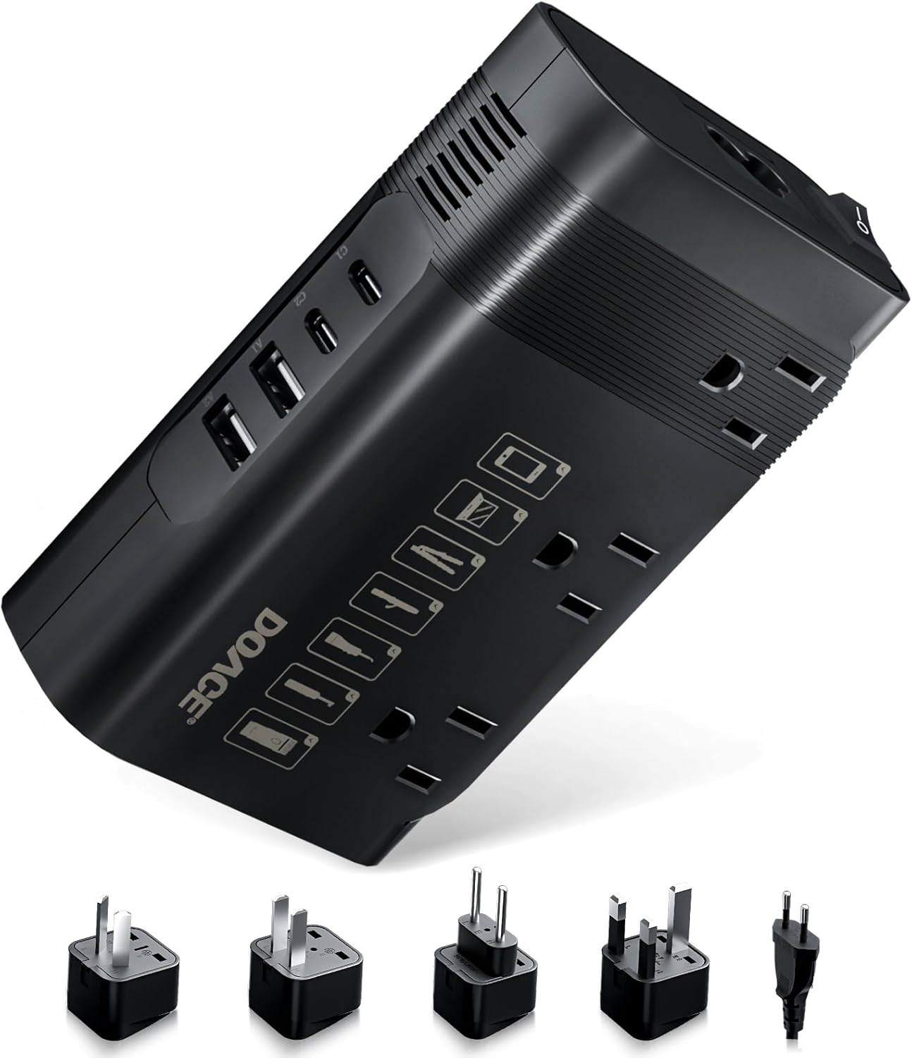 DOACE 220v to 110v Voltage Converter for European Travel