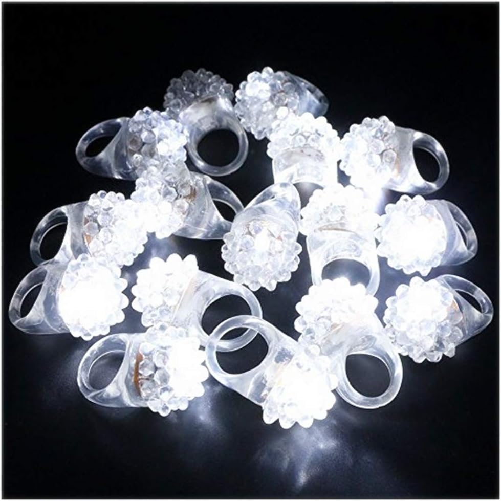 Flashing LED Lights Up Rings - Colorful Jelly Glow Toys