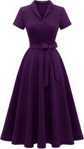 Wedtrend Women's Vintage Tea Dress - Audrey Hepburn Style Fit Clothing