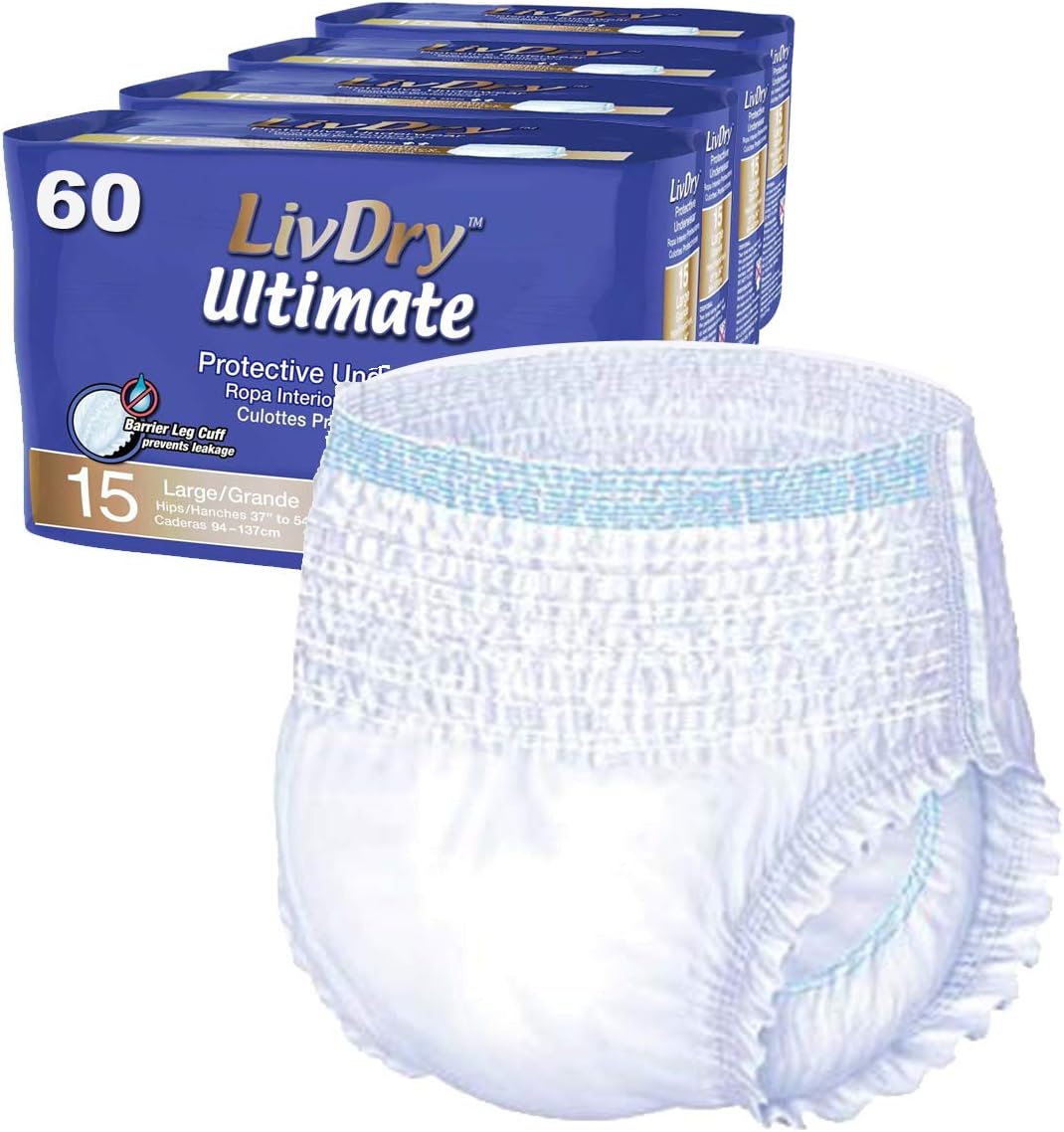 Ultimate Leak Protection: LivDry Large Incontinence Underwear