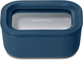 Caraway Mini Rectangle Food Storage Container - Compact 2.6 Cup Navy