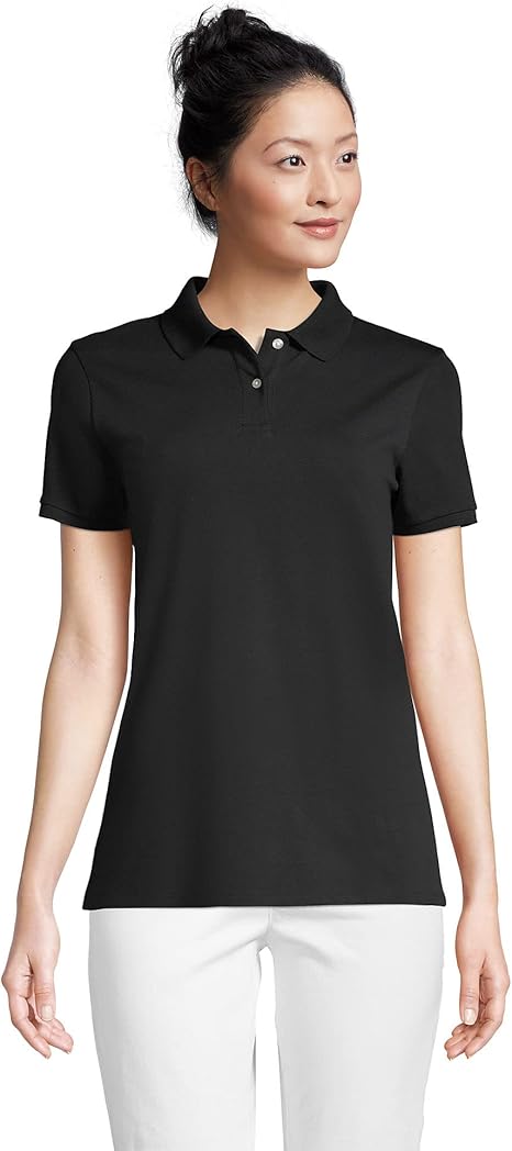 Lands' End Women's Mesh Cotton Short Sleeve Polo Shirt Review