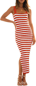 MEROKEETY Women's 2025 Summer Bodycon Midi Dress (Style WWP1)