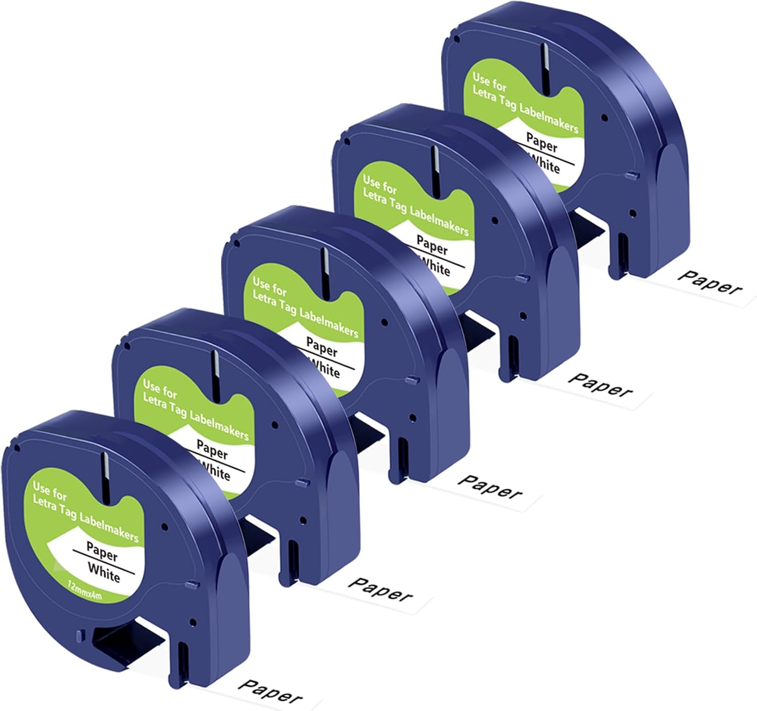 UNOKA White Label Tape Replace 91330 for Dymo LetraTag, 5 Pack