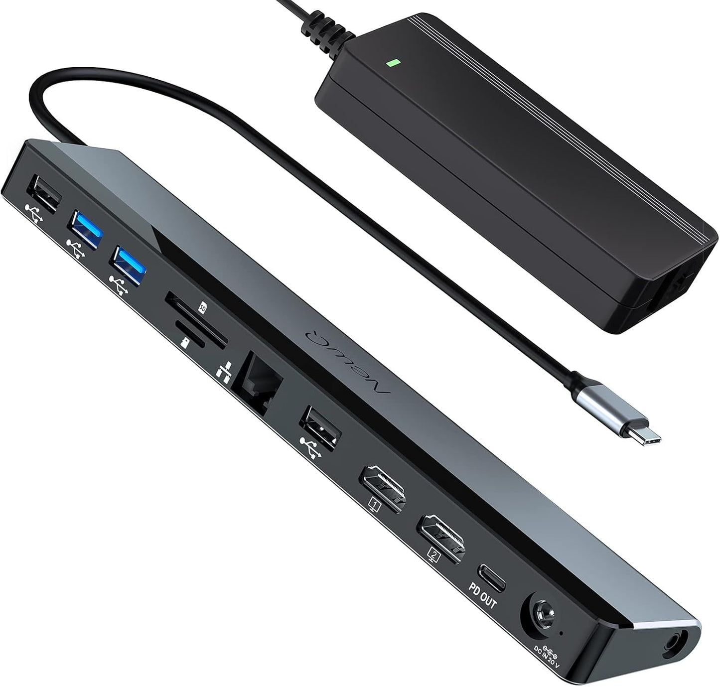 Ultimate Power & Connectivity Hub: NewQ 12-in-1 Dual 4K Dock