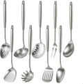 9 Piece Stainless Steel Cooking Utensils Set - Durable Kitchen Tools