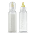 Anti-Colic Glass Baby Bottle 2-Pack - Slow-Flow Natural Nipples