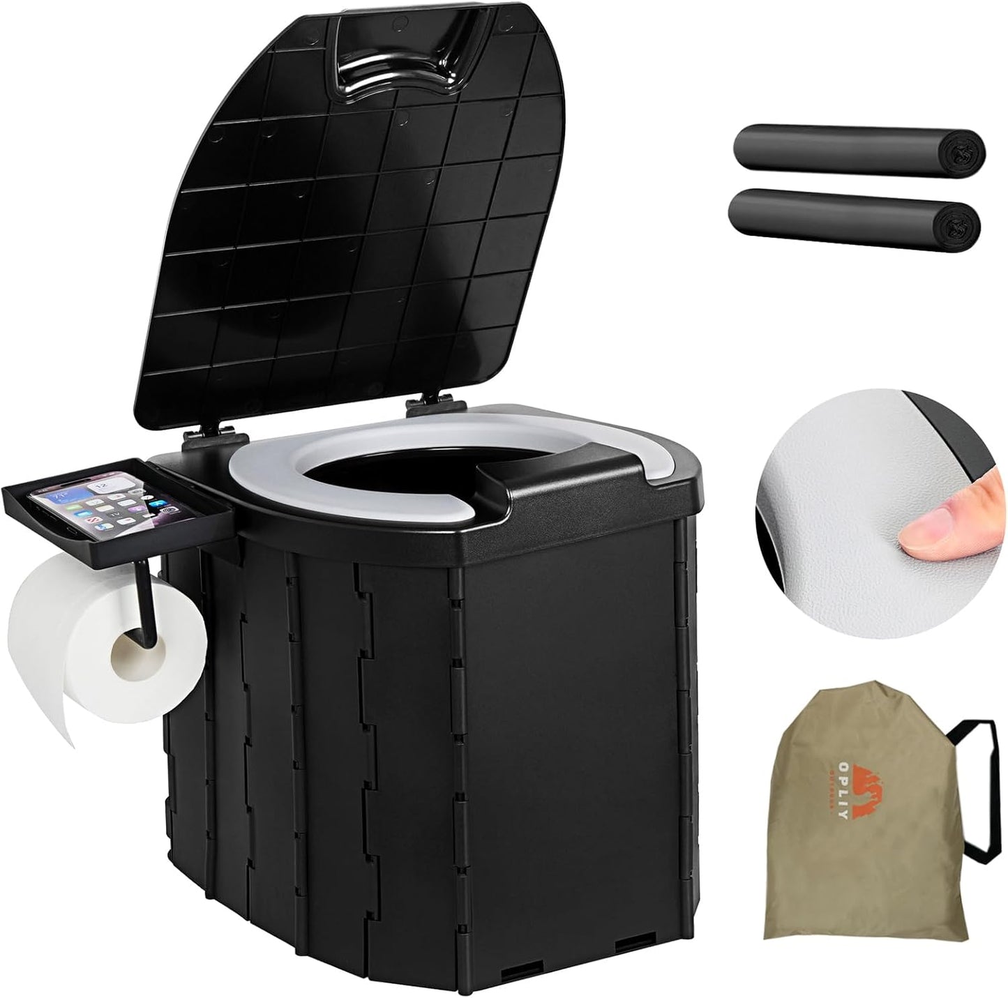 Portable Soft Camp Toilet - Emergency Ready!
