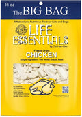 LIFE ESSENTIALS Dried Chicken Pet Treats for Cats - 16 Ounce