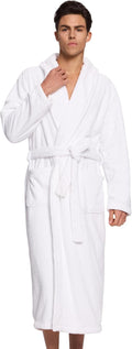 Men's Soft Shawl Collar Bathrobe - Cozy Long Towel Robe for Comfort